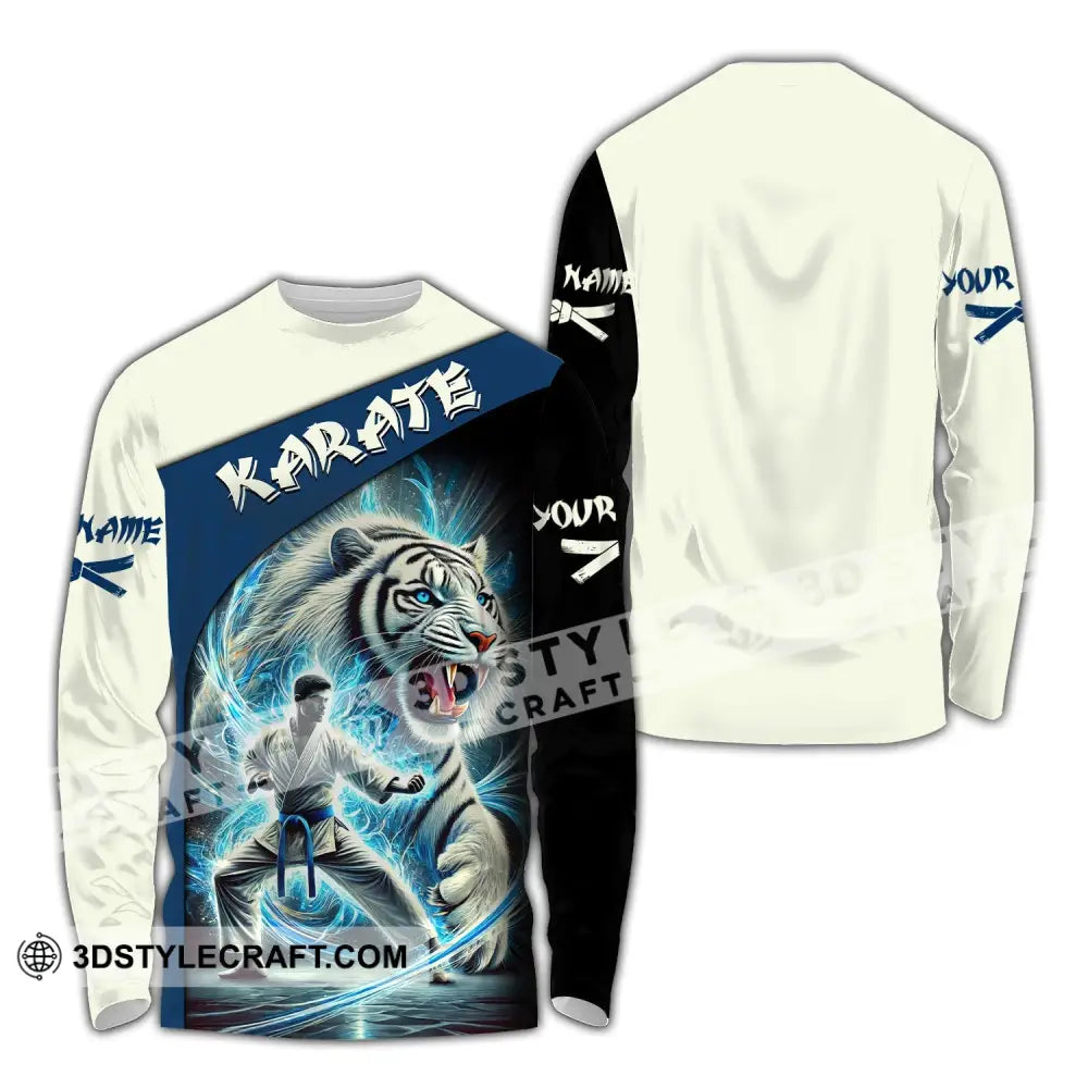 Man Shirt Custom Name Karate Hoodie Polo Long Sleeve Gift For Lovers / S T-Shirt