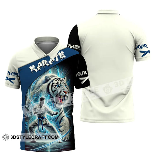 Man Shirt, Custom Name Karate Shirt, Karate Hoodie Shirt Polo Long Sleeve, Gift for Karate Lovers style option 4