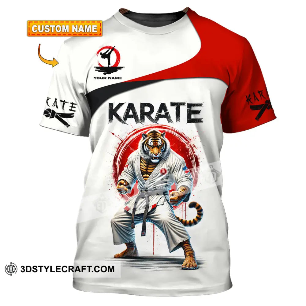 Man Shirt Custom Name Karate Hoodie Polo Long Sleeve Gift For Lovers T-Shirt