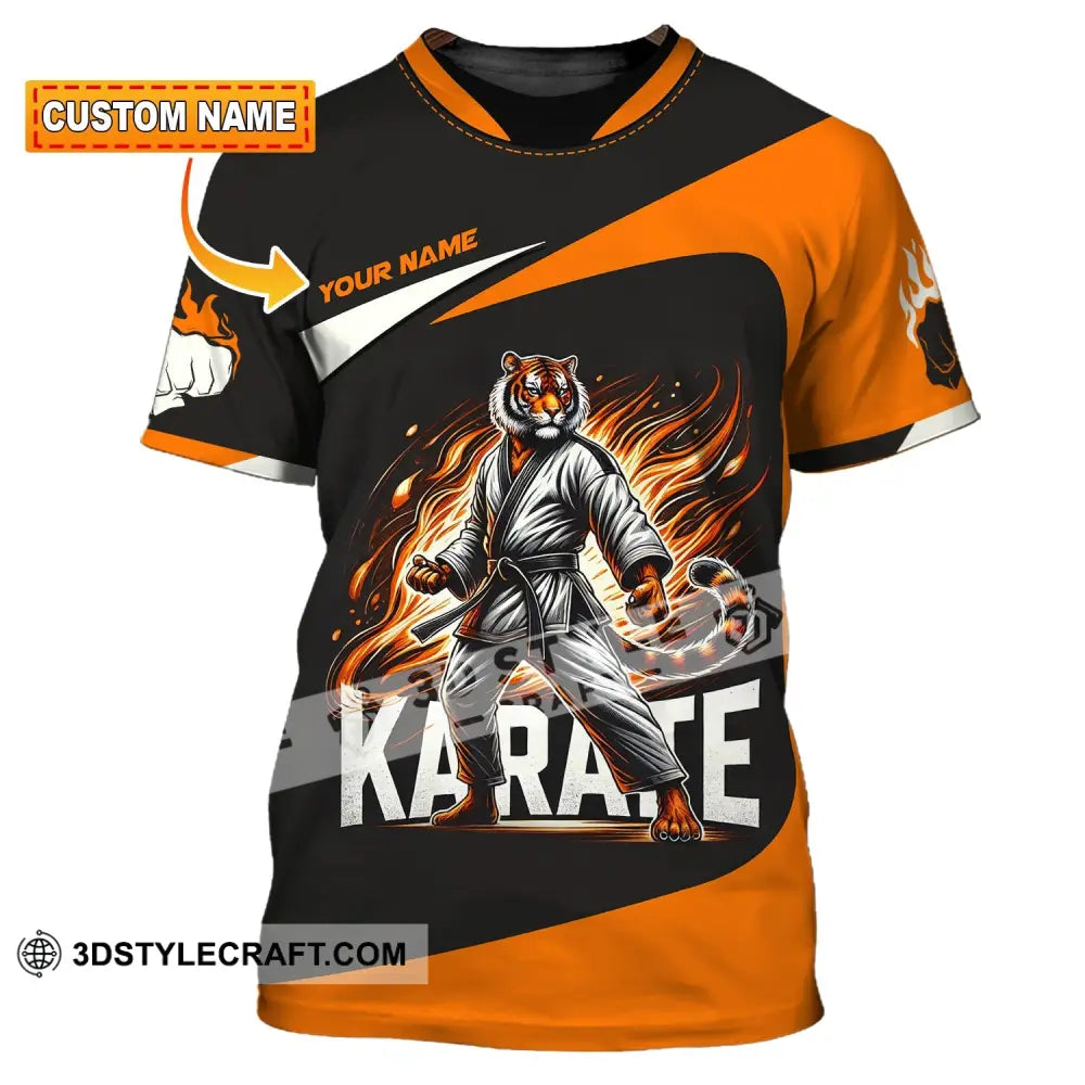 Man Shirt Custom Name Karate Hoodie Polo Long Sleeve Gift For Lovers T-Shirt