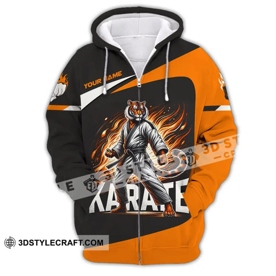 Man Shirt, Custom Name Karate Shirt, Karate Hoodie Shirt Polo Long Sleeve, Gift for Karate Lovers style option 3