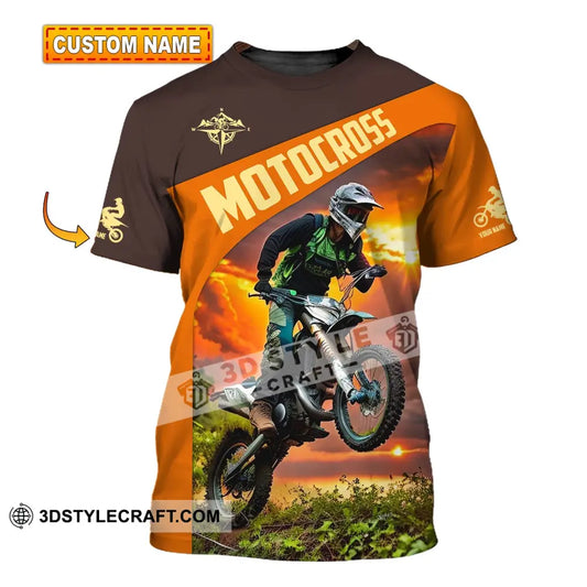 Man Shirt Custom Name Moto Cross Love Gift T-Shirt