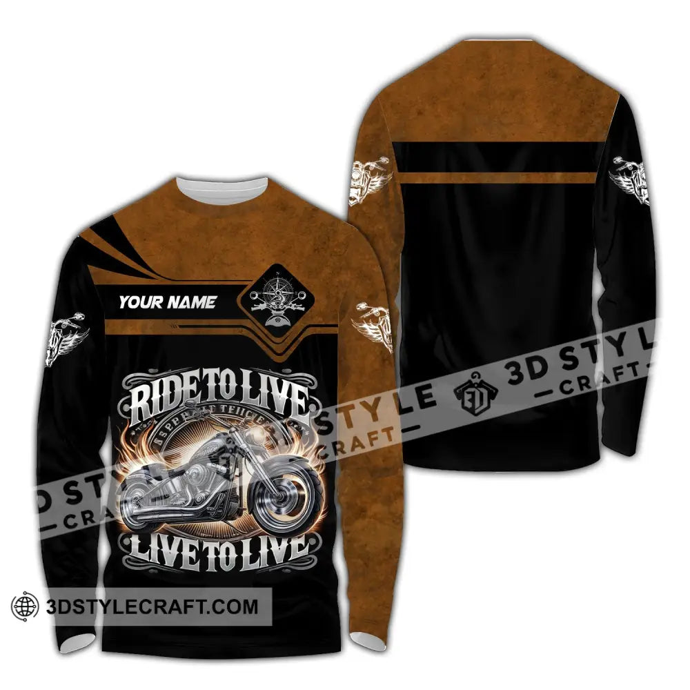 Man Shirt Custom Name Moto Cross Polo Long Sleeve Hoodie / S T-Shirt