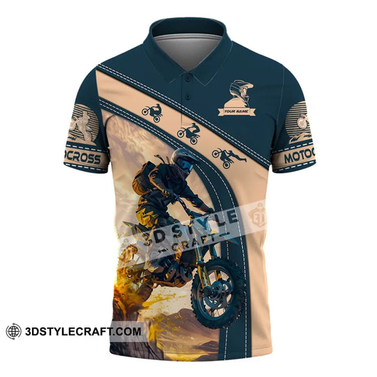 Man Shirt, Custom Name Moto Cross Shirt, Moto Cross Polo Shirt Long Sleeve Hoodie style option 4