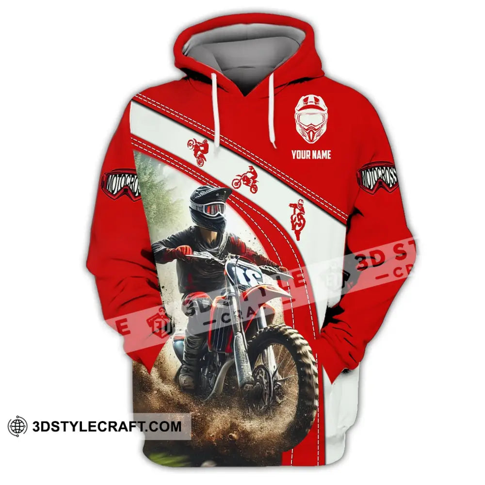 Man Shirt Custom Name Moto Cross Polo Long Sleeve Love Gift Hoodie / S T-Shirt