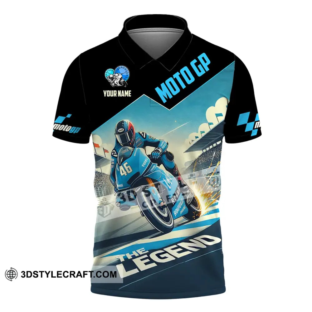 Man Shirt Custom Name Motogp Polo Long Sleeve Gift / S T-Shirt