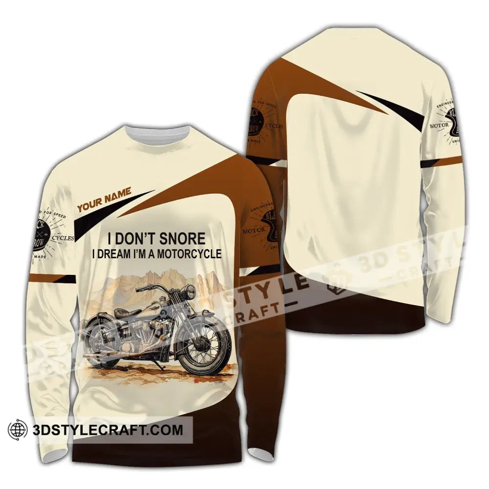 Man Shirt Custom Name Motorcycle Love T-Shirt Hoodie Long Sleeve / S T-Shirt