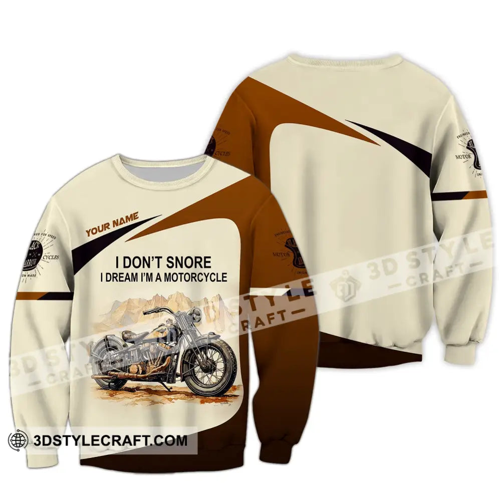 Man Shirt Custom Name Motorcycle Love T-Shirt Hoodie Long Sleeve / S T-Shirt