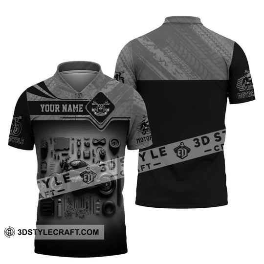 Man Shirt, Custom Name Motorcycle Shirt, Motorcycle Lover Hoodie Shirt Polo Long Sleeve Shirt style option 4