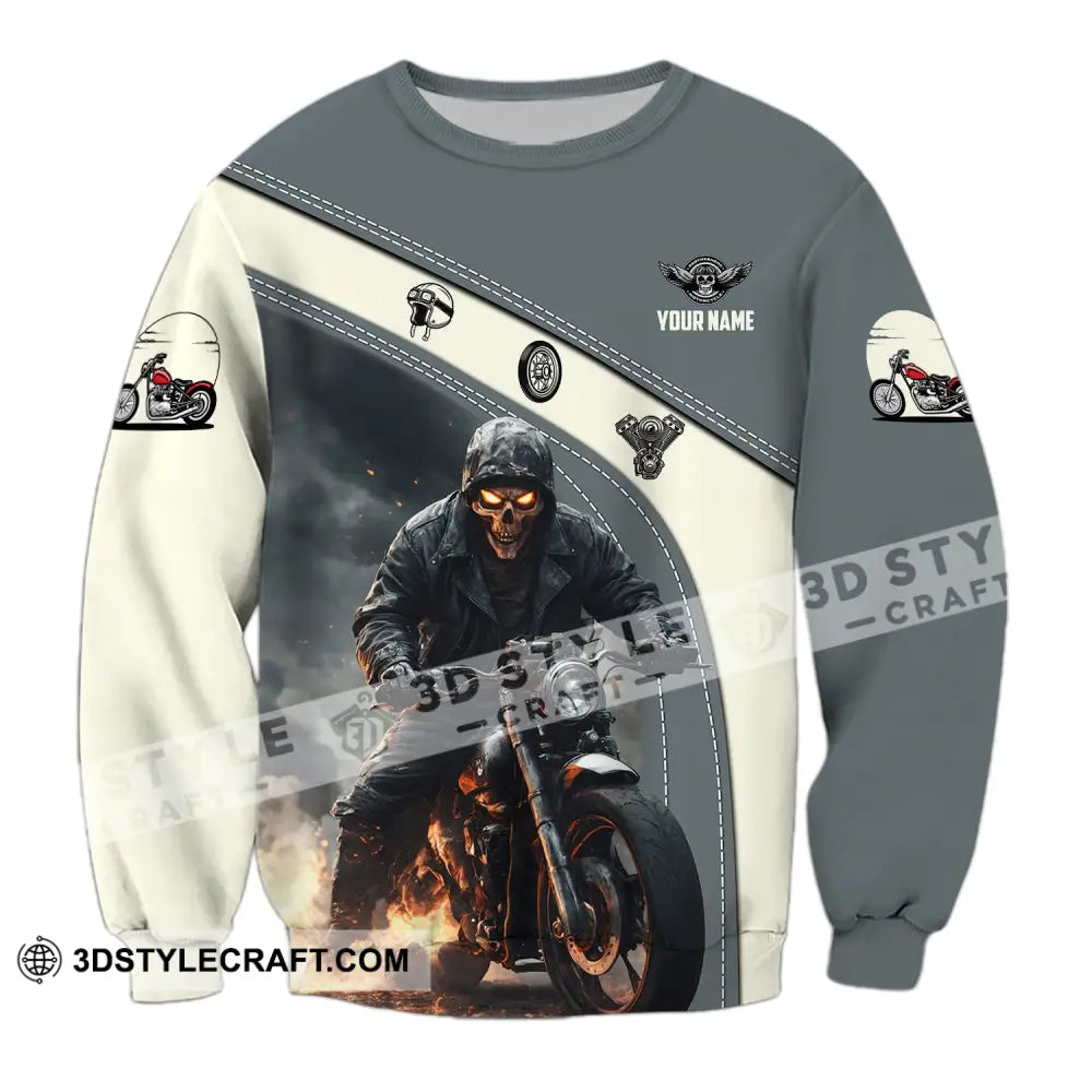 Man Shirt Custom Name Motorcycle Racing Moto Cross T-Shirt Hoodie Long Sleeve / S T-Shirt