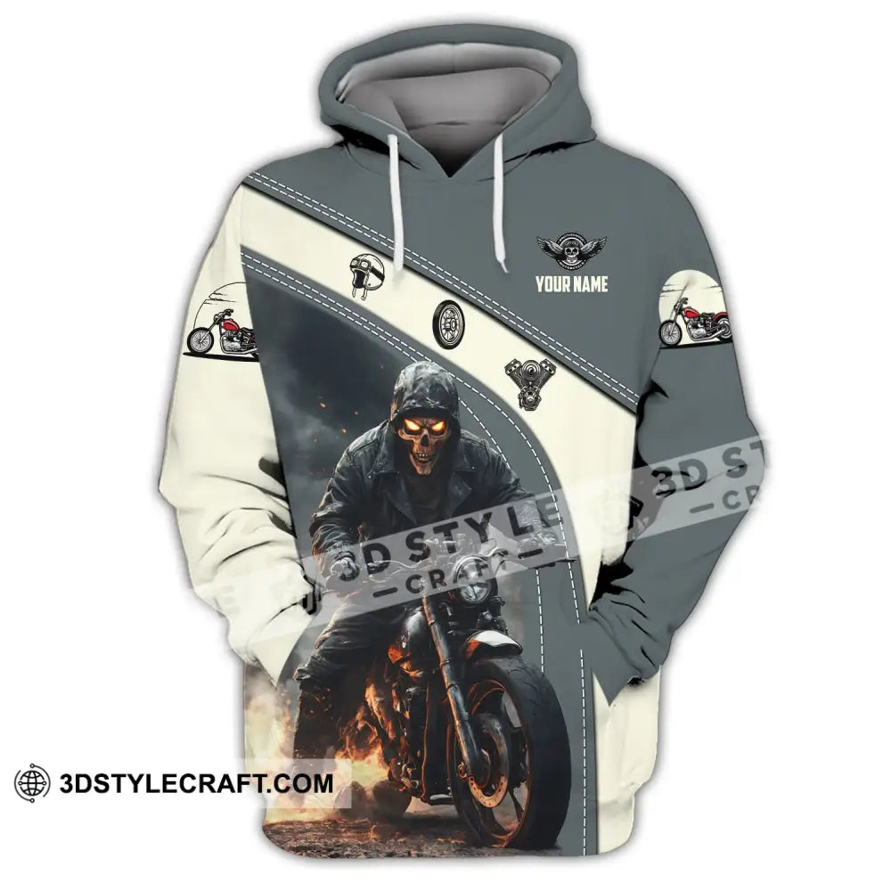 Man Shirt Custom Name Motorcycle Racing Moto Cross T-Shirt Hoodie Long Sleeve / S T-Shirt