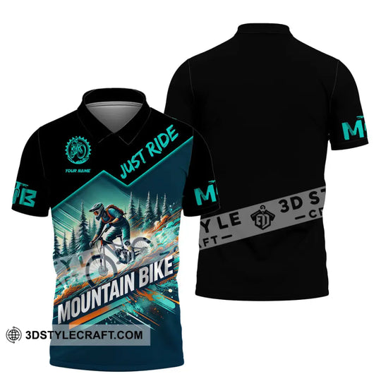 Man Shirt, Custom Name Mountain Bike Shirt, Mountain Bike Lover Hoodie Shirt Polo Long Sleeve Shirt style option 4