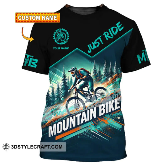 Man Shirt Custom Name Mountain Bike Lover Hoodie Polo Long Sleeve T-Shirt