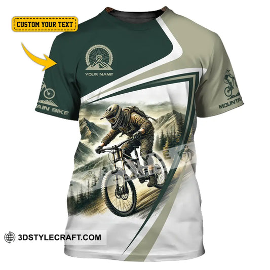 Man Shirt Custom Name Mountain Bike Lover Hoodie Polo Long Sleeve T-Shirt