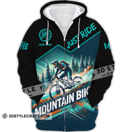 Man Shirt, Custom Name Mountain Bike Shirt, Mountain Bike Lover Hoodie Shirt Polo Long Sleeve Shirt style option 3