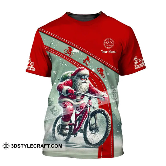 Man Shirt, Custom Name Mountain Bike Shirt, Mountain Bike Lover T-Shirt, Christmas Gift style option 2