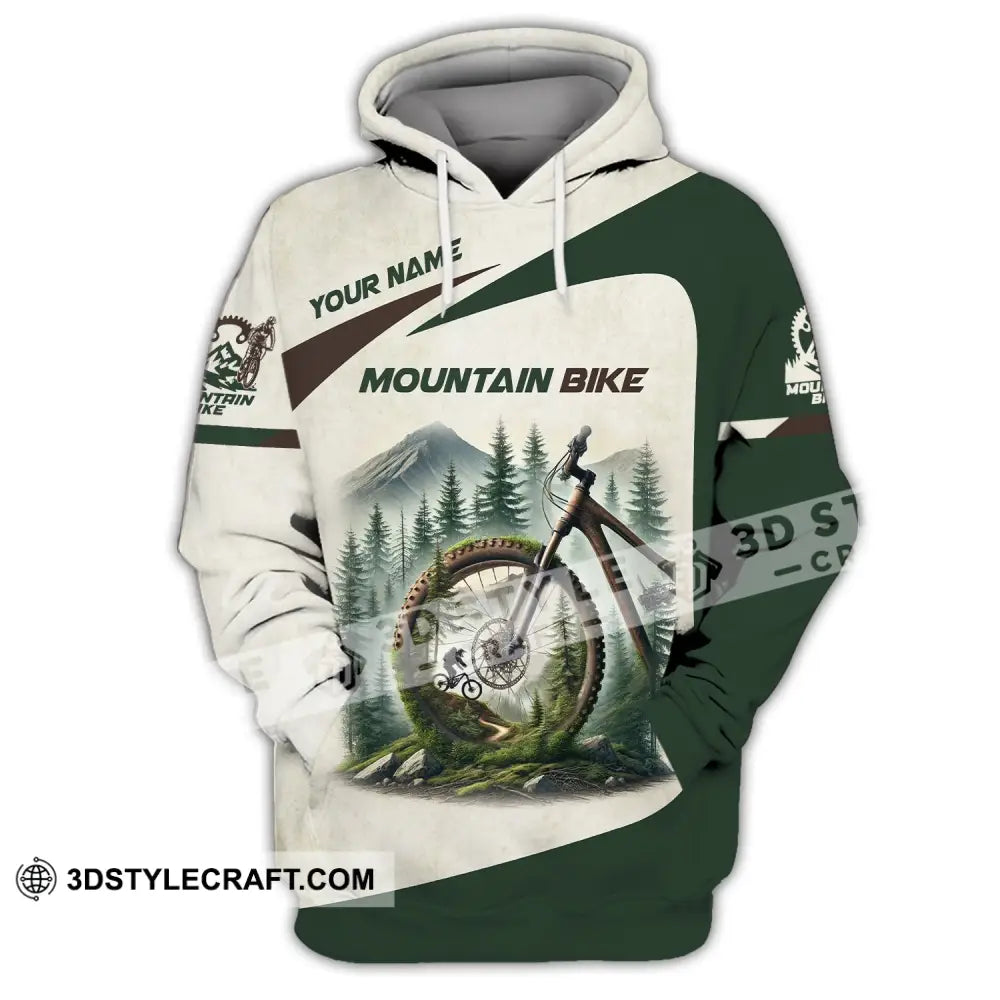 Man Shirt Custom Name Mountain Bike Lover T-Shirt Hoodie / S T-Shirt