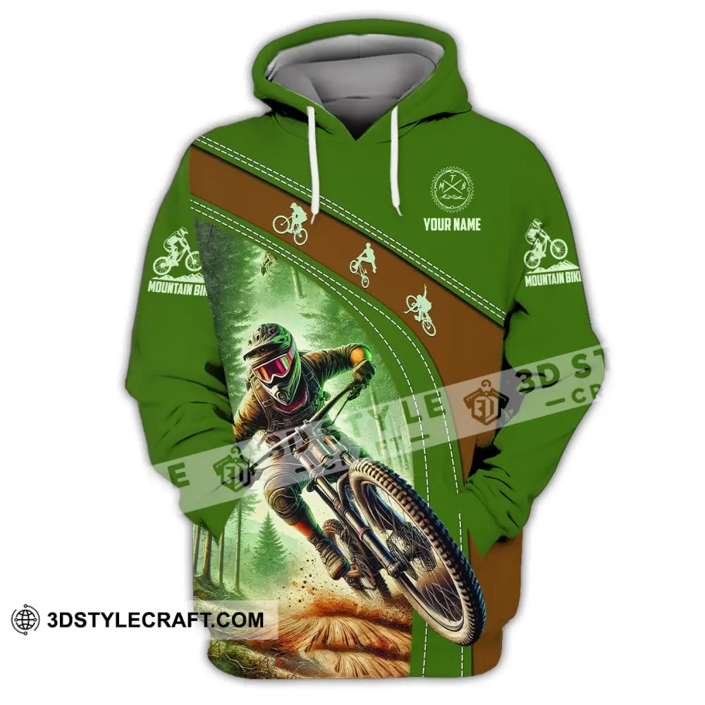 Man Shirt Custom Name Mountain Bike Polo Long Sleeve Gift Hoodie / S T-Shirt