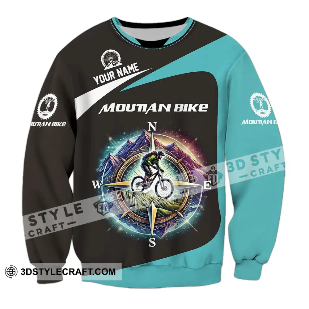 Man Shirt Custom Name Mountain Bike Polo Long Sleeve Gift / S T-Shirt