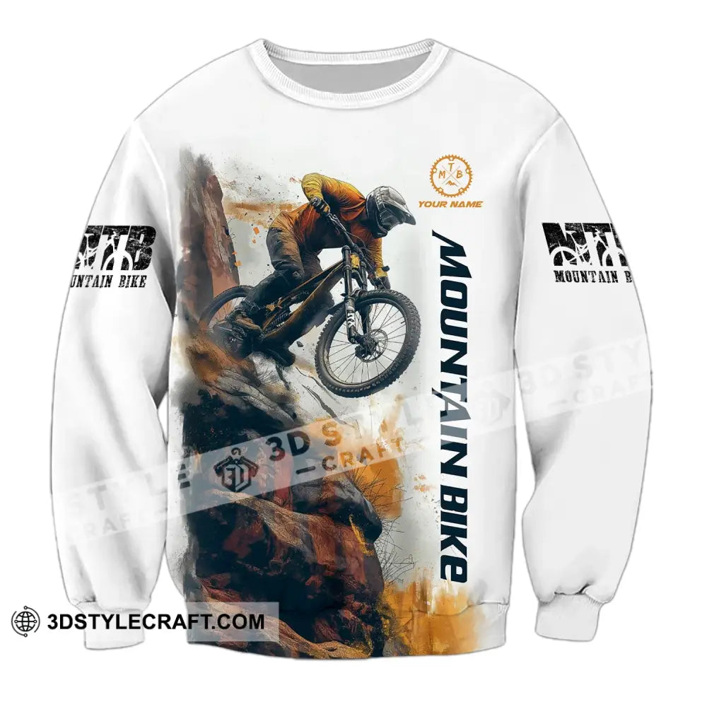 Man Shirt Custom Name Mountain Bike Polo Long Sleeve Gift / S T-Shirt