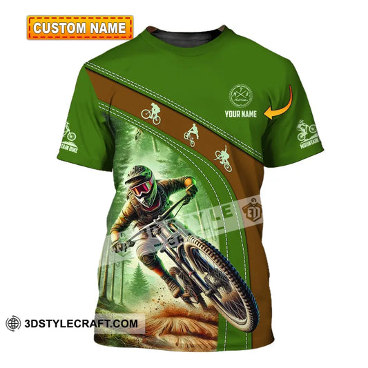 Man Shirt Custom Name Mountain Bike Polo Long Sleeve Gift T-Shirt