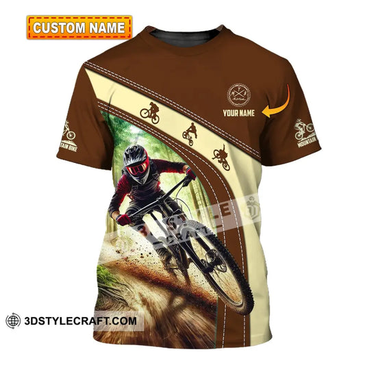 Man Shirt Custom Name Mountain Bike Polo Long Sleeve Gift T-Shirt