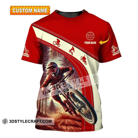 Man Shirt Custom Name Mountain Bike Polo Long Sleeve Gift T-Shirt