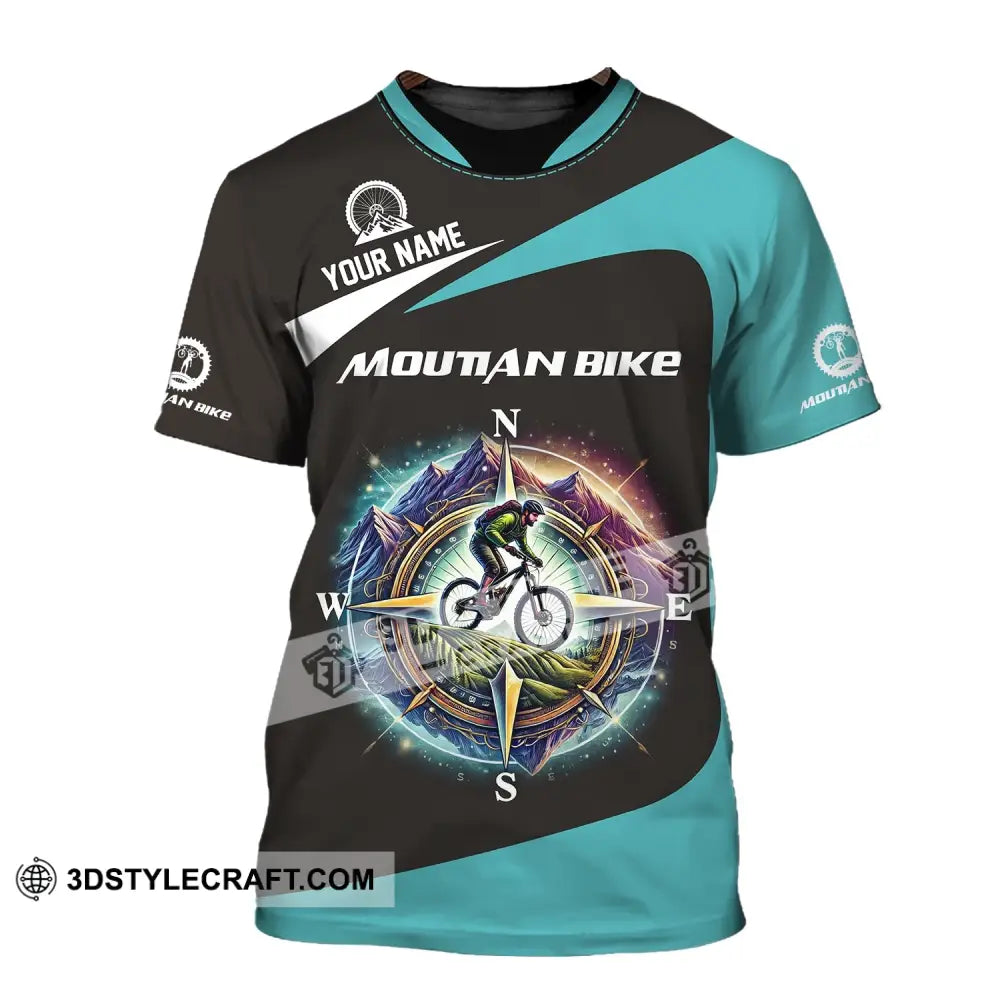 Man Shirt Custom Name Mountain Bike Polo Long Sleeve Gift T-Shirt / S T-Shirt