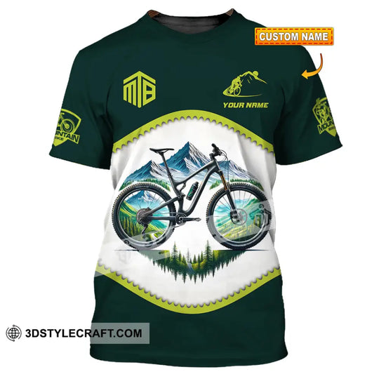 Man Shirt, Custom Name Mountain Biker Shirt, Mountain Bike Lover Hoodie Long Sleeve Shirt style option 1