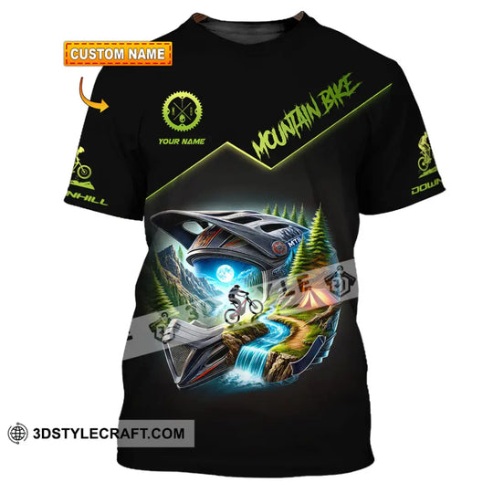 Man Shirt, Custom Name Mountain Biker Shirt, Mountain Bike Lover Hoodie Shirt Polo Long Sleeve Shirt style option 1