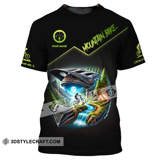 Man Shirt, Custom Name Mountain Biker Shirt, Mountain Bike Lover Hoodie Shirt Polo Long Sleeve Shirt style option 2