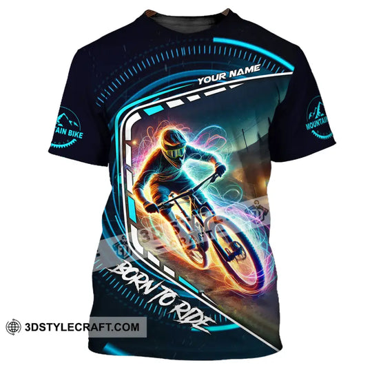 Man Shirt, Custom Name Mountain Biker Shirt, Mountain Bike Lover Hoodie Shirt Polo Long Sleeve Shirt style option 2