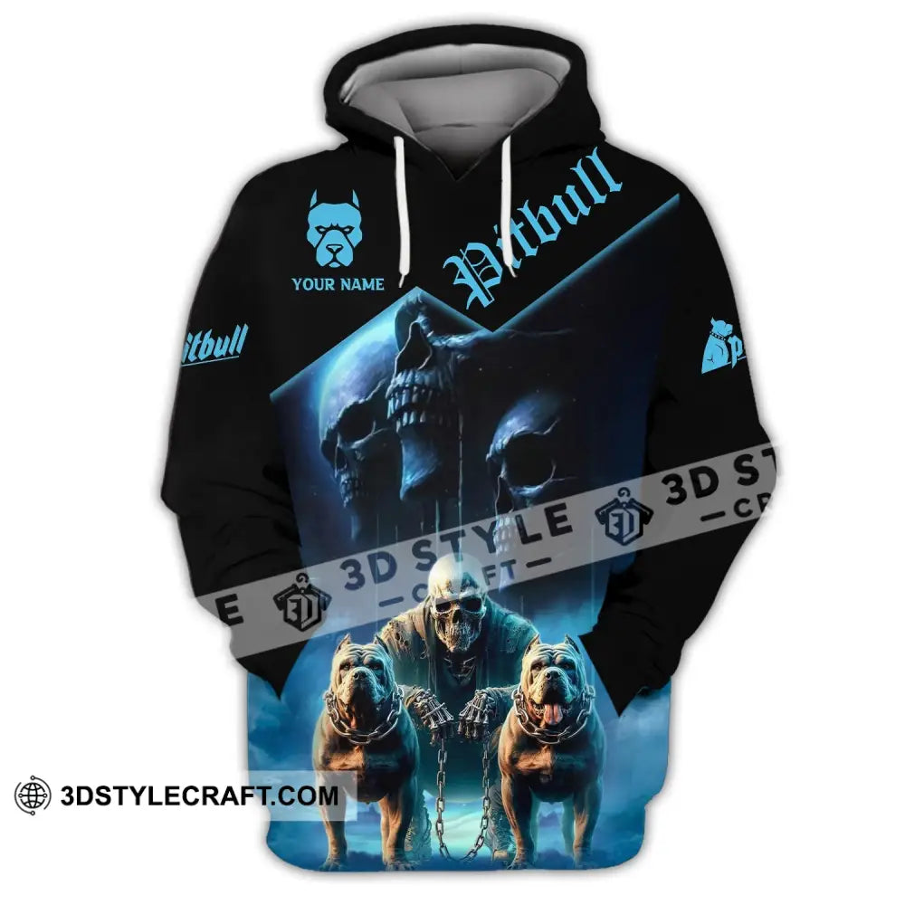 Man Shirt Custom Name Pitbull Lover Gift Hoodie Long Sleeve / S T-Shirt