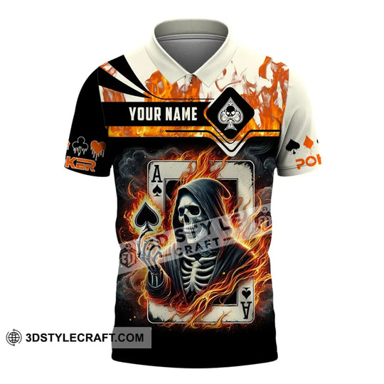 Man Shirt, Custom Name Poker Shirt, Poker King T-Shirt Hoodie Long Sleeve Shirt, Casino Shirt style option 4
