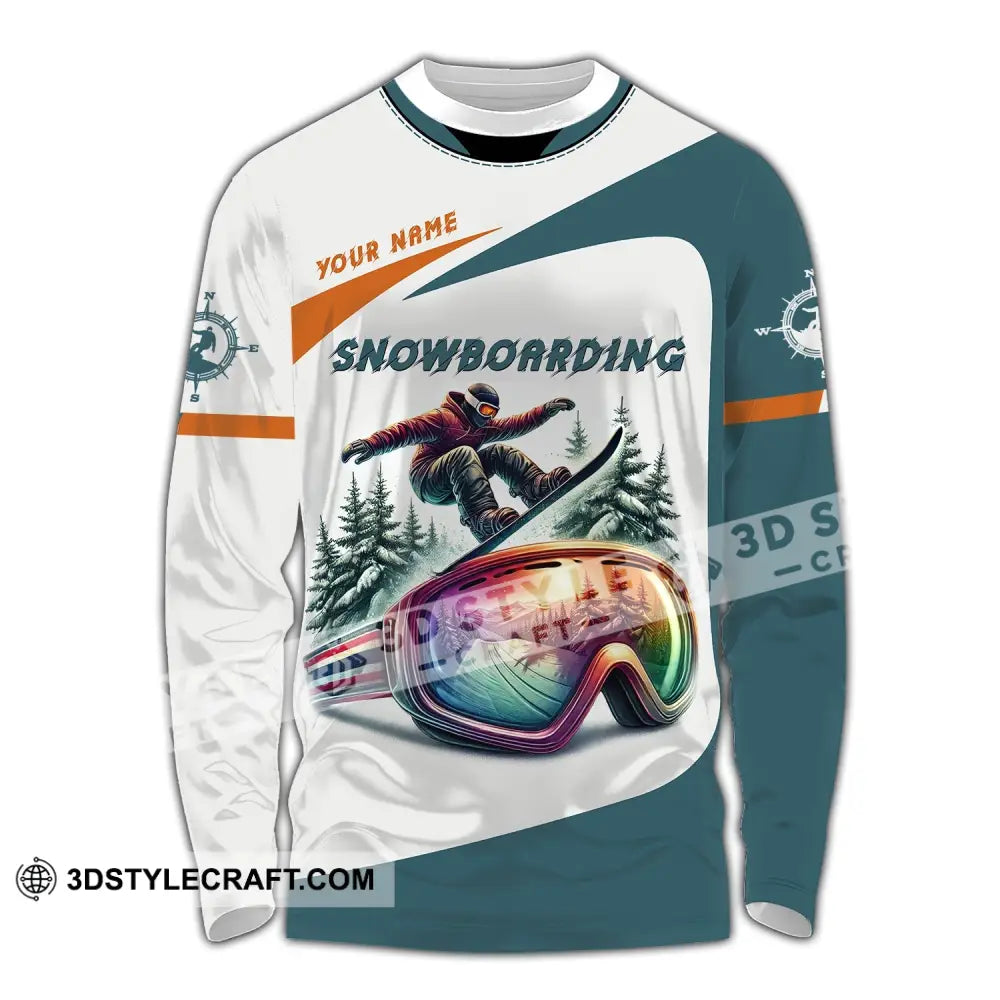 Man Shirt Custom Name Snowboarding Polo Long Sleeve Gift / S T-Shirt