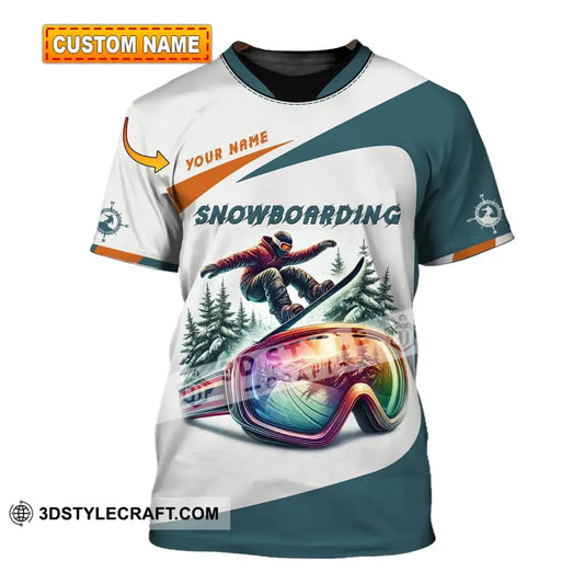 Man Shirt Custom Name Snowboarding Polo Long Sleeve Gift T-Shirt