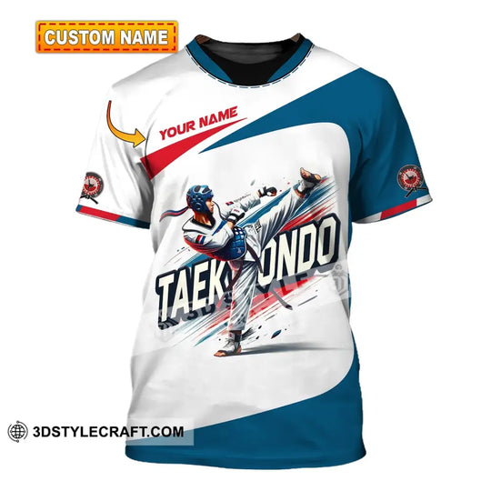 Man Shirt, Custom Name Taekwondo Shirt, Taekwondo Hoodie Shirt Polo Long Sleeve, Gift for Taekwondo Lovers style option 1