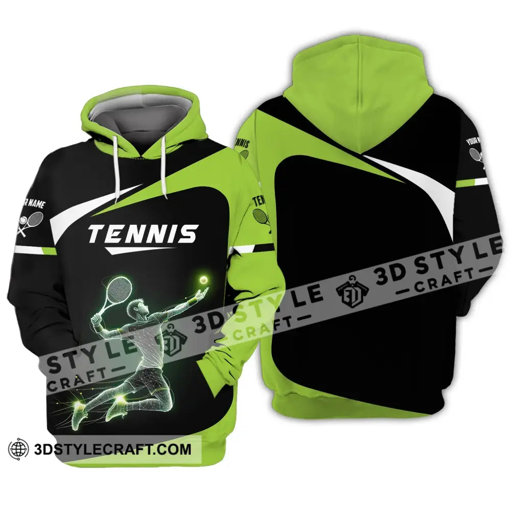 Man Shirt Custom Name Tennis T-Shirt For Team Gift Players Hoodie / S