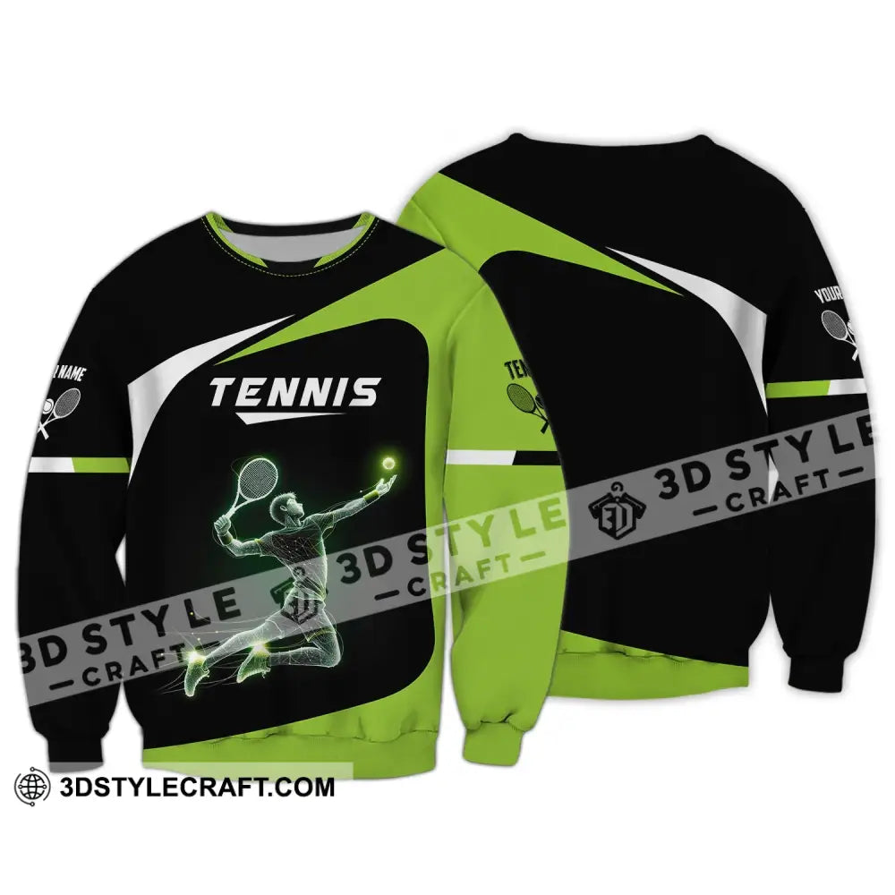 Man Shirt Custom Name Tennis T-Shirt For Team Gift Players Long Sleeve / S