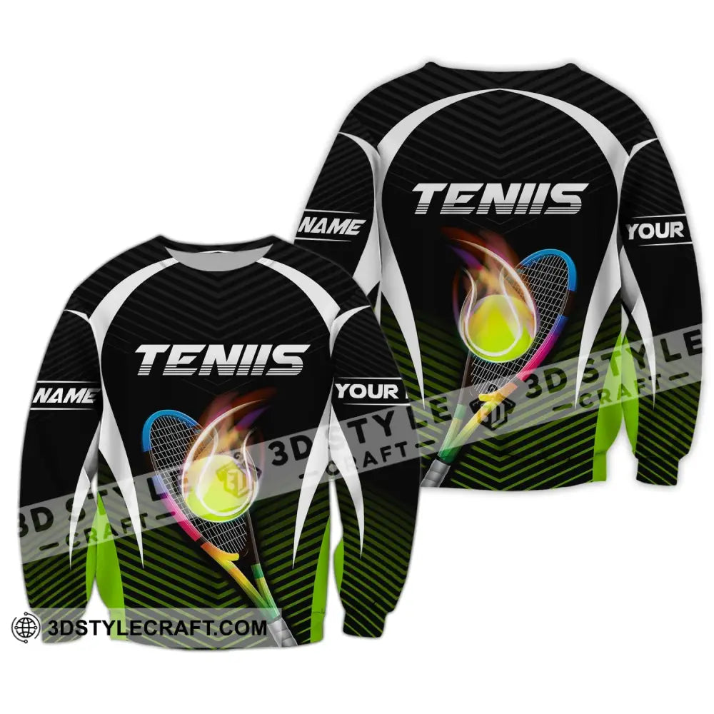 Man Shirt Custom Name Tennis T-Shirt Polo Zipper Hoodie Gift For Lover Long Sleeve / S