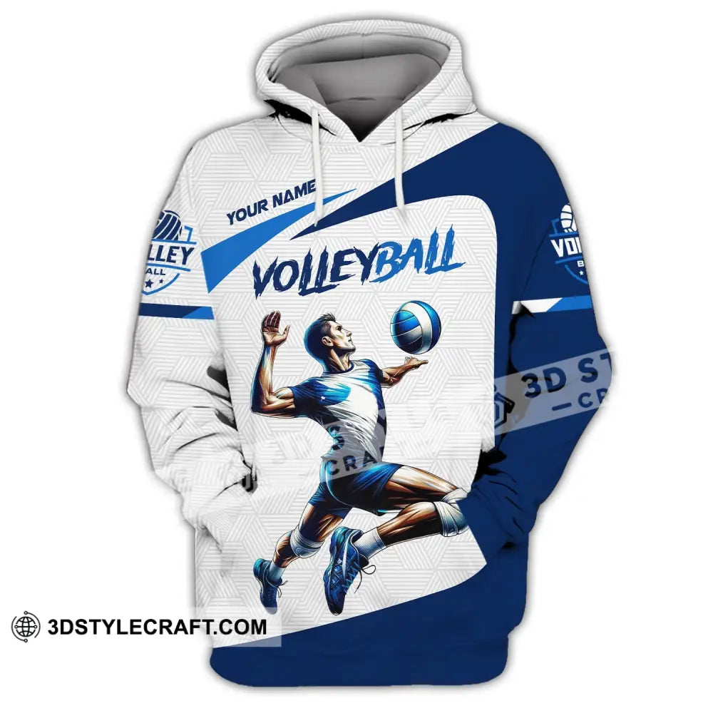 Man Shirt Custom Name Volleyball Player T-Shirt For Lover Team Uniform Hoodie / S T-Shirt