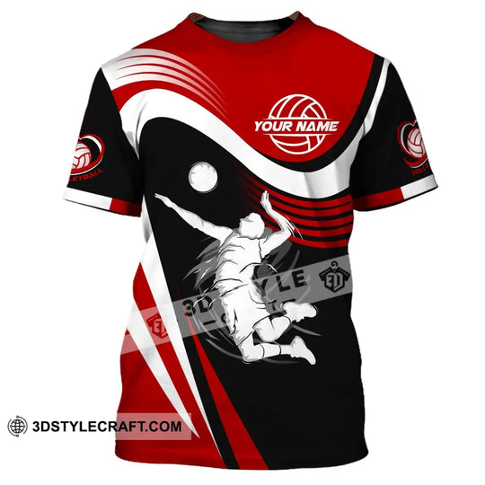 Man Shirt, Custom Name Volleyball Shirt, T-Shirt for Volleyball Club, Gift for Volleyball Players style option 2