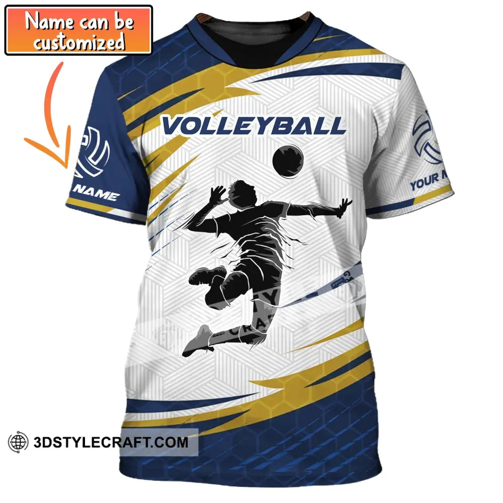 Man Shirt Custom Name Volleyball T-Shirt Gift For Player T-Shirt