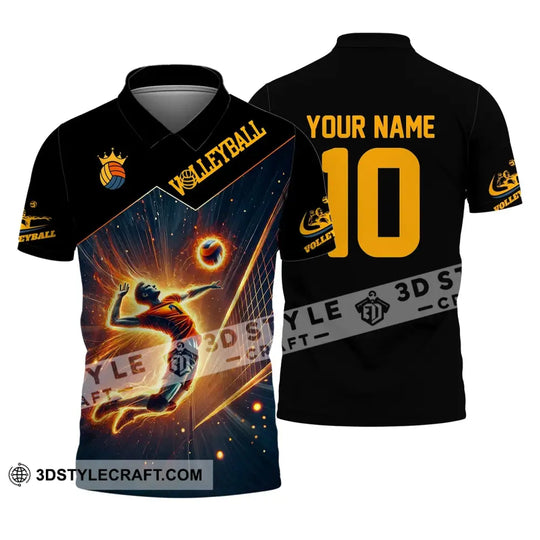 Man Shirt, Custom Name Volleyball T-Shirt, Volleyball Hoodie Long Sleeve Shirt style option 4
