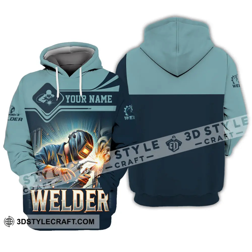 Man Shirt Custom Name Welder Polo Long Sleeve Gift For Hoodie / S T-Shirt