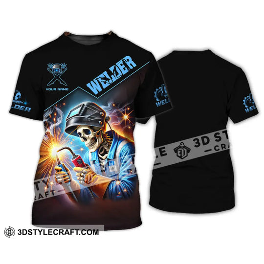 Man Shirt, Custom Name Welder Shirt, Welder Polo Long Sleeve Shirt, Gift for Welder style option 2