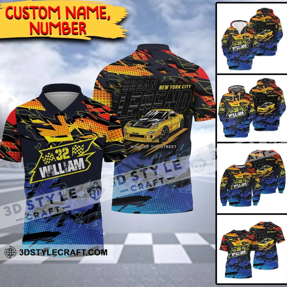 Man Shirt - Custom Racing T-Shirt Urban Legend King Of The Street For Team T-Shirt