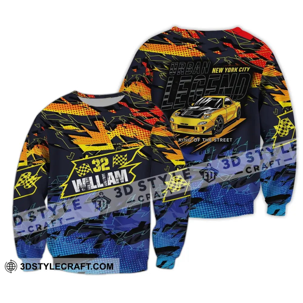 Man Shirt - Custom Racing T-Shirt Urban Legend King Of The Street For Team Long Sleeve / S T-Shirt