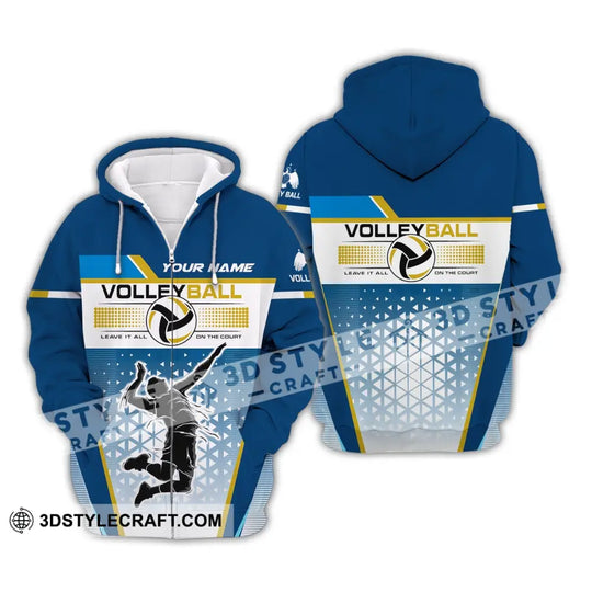 Man Shirt, Custom Volleyball Shirt, Leave It All On The Court, T-Shirt for Volleyball Team, Gift for Volleyball Players style option 4