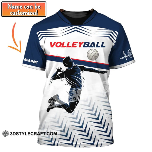 Man Shirt Custom Volleyball T-Shirt For Team Gift Players